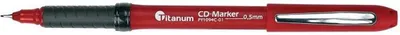 Zdjęcie produktu dla Marker CD/DVD permanentny czerwony 0,5 mm Titanum