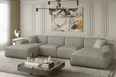 Produktbild von Wohnlandschaft U-Form CELES in Stoff Scala Beige