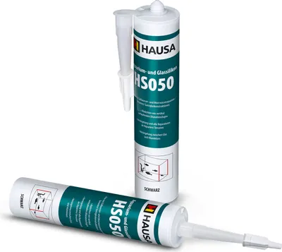Produktbild von HAUSA Aquarium Silikon HS050 GlasSilikon SilikonKleber Schwarz 2 x 310ml