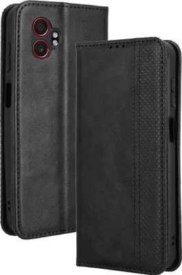 Produktbild von Samsung Galaxy Xcover 7 Pro Hülle - Coverup Vintage Style Klapphülle - Schwarz