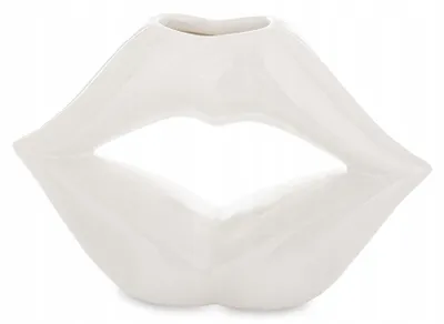 Image de Artpol Vase Bouche Céramique Design Blanc Décoration