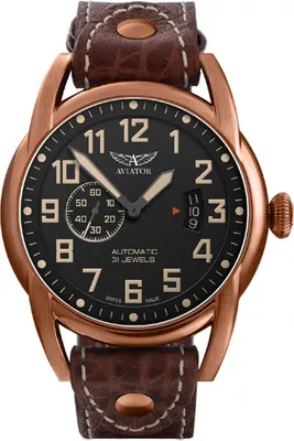 Zdjęcie produktu dla Zegarek męski Aviator V.3.18.8.162.4 brązowy