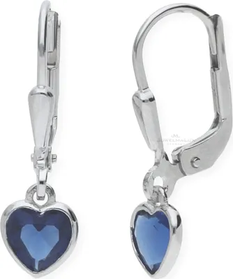 Produktbild von JuwelmaLux Herz Ohrhänger 925 Silber blau JL10-06-1170