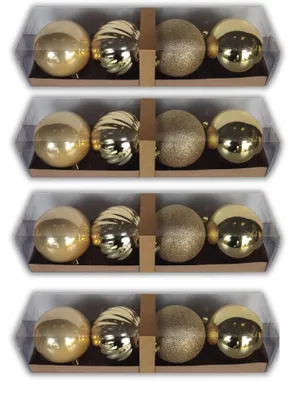 Image de Boules de Noël de 7 cm, lot de 16 pièces, couleur argent, décorations pour sapin, décorations de Noël résistantes
