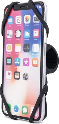 Produktbild von Partel, Fixe Fahrradhalterung für Smartphones universell von 4„ bis 6“., Schwarz