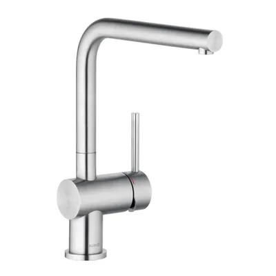 Image de Mitigeur Kludi L STEEL SP-EH en acier inoxydable brossé, 1 pièce.