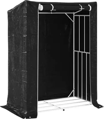 Immagine prodotto di vidaXL Rastrelliera per legna da ardere con protezione antipioggia 150x80x200 cm Acciaio zincato