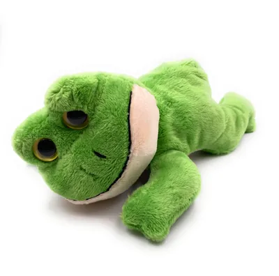 Produktbild von Onwomania Plüschtier Stofftier Kuscheltier Kröte Kaulquappe Lurch Frosch Länge 22 cm Grün