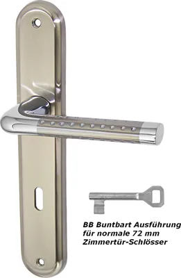 Produktbild von Türbeschlag 1387-M LS BB Chrom - Niro Türgriffe