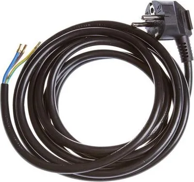 Produktbild von Netzkabel 1,5m gewinkelt Stromkabel mit offenes Ende 3 x 1mm² schwarz 10A