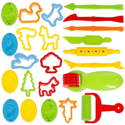 Imagen del producto de Juego de 23 moldes para galletas y plastilina, ideal para niños