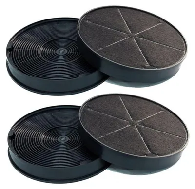 Produktbild von 4 Stk. Kohlefilter Aktivkohlefilter passend für Franke 112.0016.755 / 1120016755 / 112.0157.240 / 1120157240 / 112.0169.114 / 1120169114 / 6093049 / 6093021 (2 Paar)