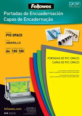 Produktbild von Fellowes 5100701 - Einband aus blickdichtem PVC, A4, gelb