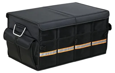Immagine prodotto di Omgoods - Organizer per auto pieghevole con scomparti multipli e maniglie regolabili