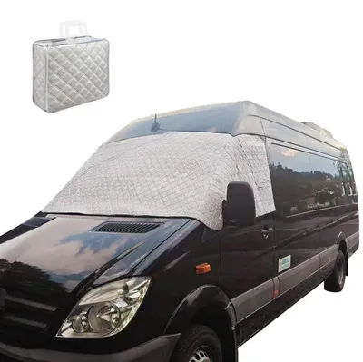 Zdjęcie produktu dla Osłona przedniej szyby do samochodu Mercedes-Benz Vito III W447, lata produkcji 2014-2024, kolor srebrny, ochrona przed promieniowaniem UV i mrozem