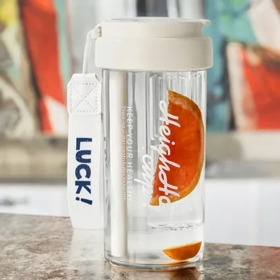 Image de Flamenco Mystique Láhev na vodu s košíčkem a brčkem 600 ml Simple BD32B