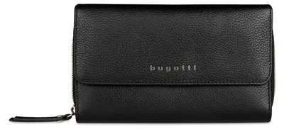Image de bugatti porte-monnaie Emilia Ladies Long Wallet With Flap Black noir
