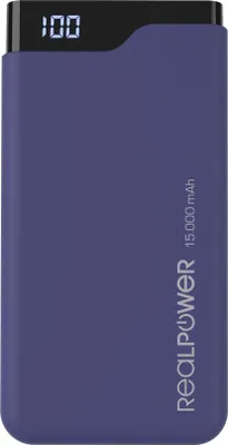 Immagine prodotto di Realpower RealPower PB-15000C Blu Navy 15000 mAh Nero, Blu