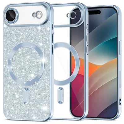 Zdjęcie produktu dla Techsuit brokatowe Etui MagSafe na iPhone 17 Air - jasnoniebieskie