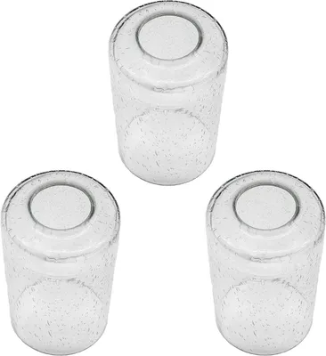 Productafbeelding van 3 stuks bubbelglazen lampenkappen voor reservelamp, transparant