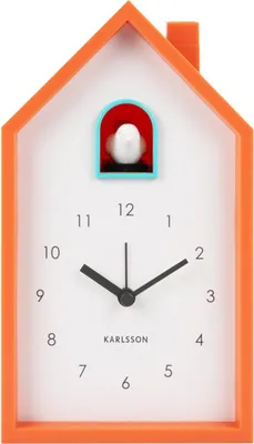 Produktbild von Karlsson - Wecker Modern Cuckoo - Leuchtendes Orange - 6x12x20cm