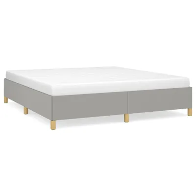 Produktbild von Boxspringbettgestell Hellgrau 160x200 cm Stoff