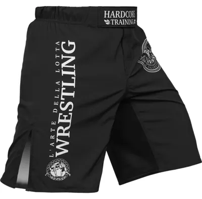 Immagine prodotto di Elzusha - Pantaloncini da combattimento da uomo, adatti per MMA, boxe, wrestling, BJJ e kickboxing - Neri