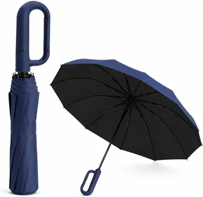 Productafbeelding van Stormbestendige paraplu, 20 baleinen, automatisch, UV-bescherming UPF 50+, compact, voor dames en heren