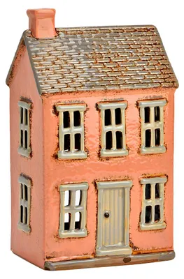 Productafbeelding van Lichthuis van steengoed, roze (B/H/D) 13x22x8cm