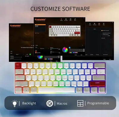 Produktbild von NEWMEN GM610 Pro Mechanische Tastatur 60% Kabellos RGB