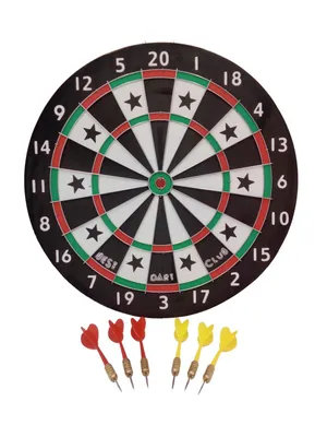Produktbild von Dartscheibe mit 6 Pfeile Dartspiel Dartboard Dartpfeile Wurfpfeile Dartboard