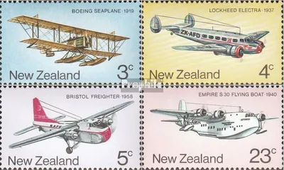 Produktbild von Briefmarken Neuseeland 1974 Mi 633-636 (kompl.Ausg.) postfrisch Postflugzeuge