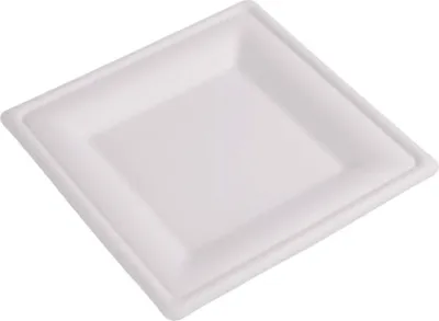Zdjęcie produktu dla Zestaw ekologicznych jednorazowych talerzy Love Nature 20 cm 50 sztuk – jednorazowe naczynia z miąższu trzciny cukrowej – jednorazowy talerz biodegradowalny
