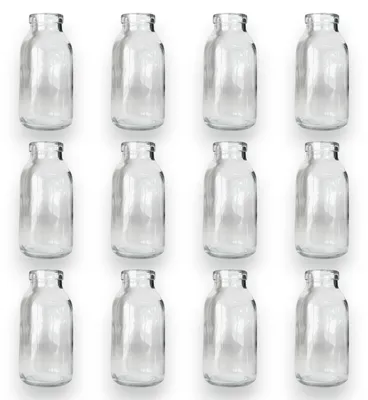 Produktbild von Glasflasche "Bottle klein" – 5 x 10,5cm – Dekovase Klar 12 Stück