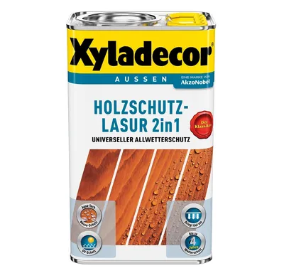 Produktbild von Xyladecor Holzschutz-Lasur 2 in 1, Fertig gemischt, 12 m²/L, 2,5 l