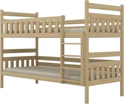 Zdjęcie produktu dla Łóżko piętrowe BARTEK 200x90 sosna lakierowana drewniane
