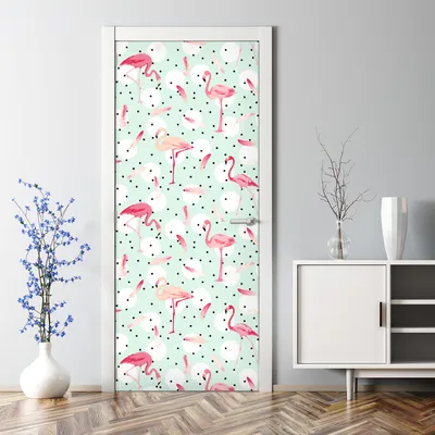 Produktbild von Dekorative Türaufkleber Aufkleber selbstklebend Abnehmbarerdeko Blütenblätter rosa 70 x 200 cm