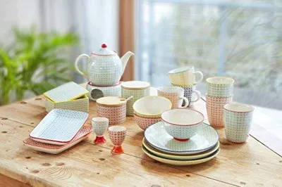 Zdjęcie produktu dla Kieliszki do jajek ceramiczne kolorowe zestaw 3 sztuki kamionka