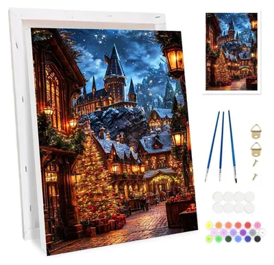 Produktbild von Malen nach Zahlen Set für Erwachsene mit Rahmen, DIY Leinwand Kit, Acrylfarben, Pinsel, 20x30cm