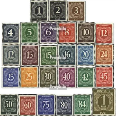 Produktbild von Briefmarken Alliierte Bes.-Gem.Ausg. 1946 Mi 911-937 (kompl.Ausg.) postfrisch I. Kontrollratsausgabe