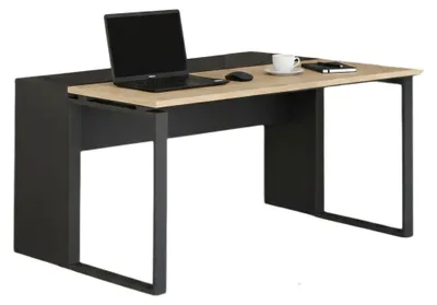 Produktbild von Timothee - Schreibtisch, 150x100x76h cm Eiche Braun, Platte aus Spanholz