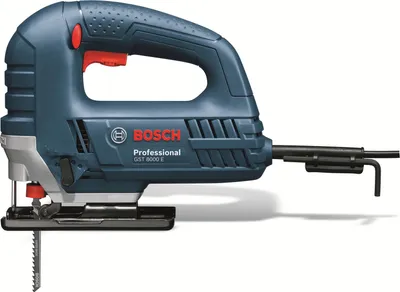 Produktbild von Bosch GST 8000 E Professional, Oberer Griff, Schwarz, Blau, Grau, Rot, 45°, 45°, 3100 SPM, 8 cm