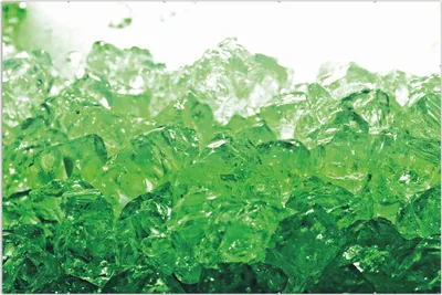 Produktbild von Wallario Wandbild Leuchtendes Eis in grün, Größe: 61 x 91,5 cm, Poster mit rahmenlosen Bildhalter