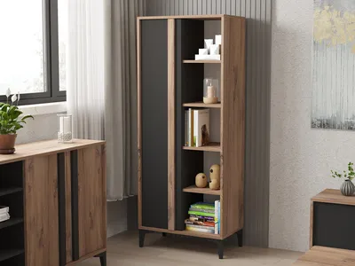 Produktbild von Skye Decor, Iraz, Bücherregal, 100 % MELAMINBESCHICHTETE SPANPLATTEN, atlantisch, 70 x 30 x 175 cm