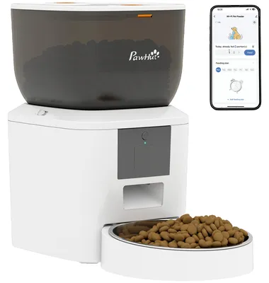 Produktbild von PawHut Futterautomat Katze, 2,4G WiFi 4L Katzenfutter Automat mit App-Steuerung
