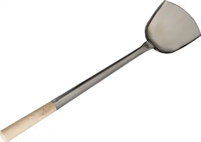 Produktbild von [ 46cm ] Wok-Spatel mit Holzgriff - Wok Wender - Kelle flach - Pfannenwender