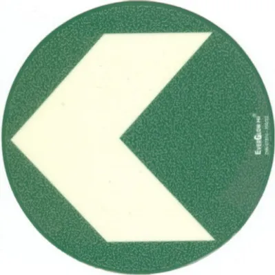 Produktbild von Bodenmarkierung Punkt Pfeil langnachleuchtend Ø12,5cm Bodenmarkierungspfeil