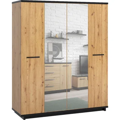 Produktbild von Kleiderschrank INEZA IN08 artisan eiche / schwarz