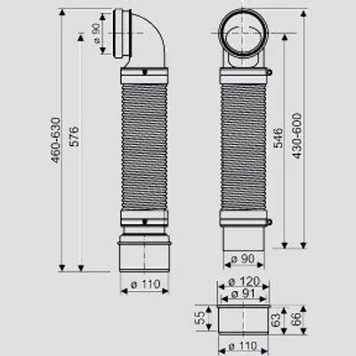 Produktbild von SANIT 58.938.00..0000 WC- Anschlussrohr DN90/DN100