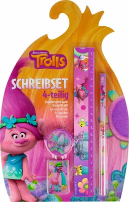 Produktbild von Schreib-Set Trolls 4 teilig 12er